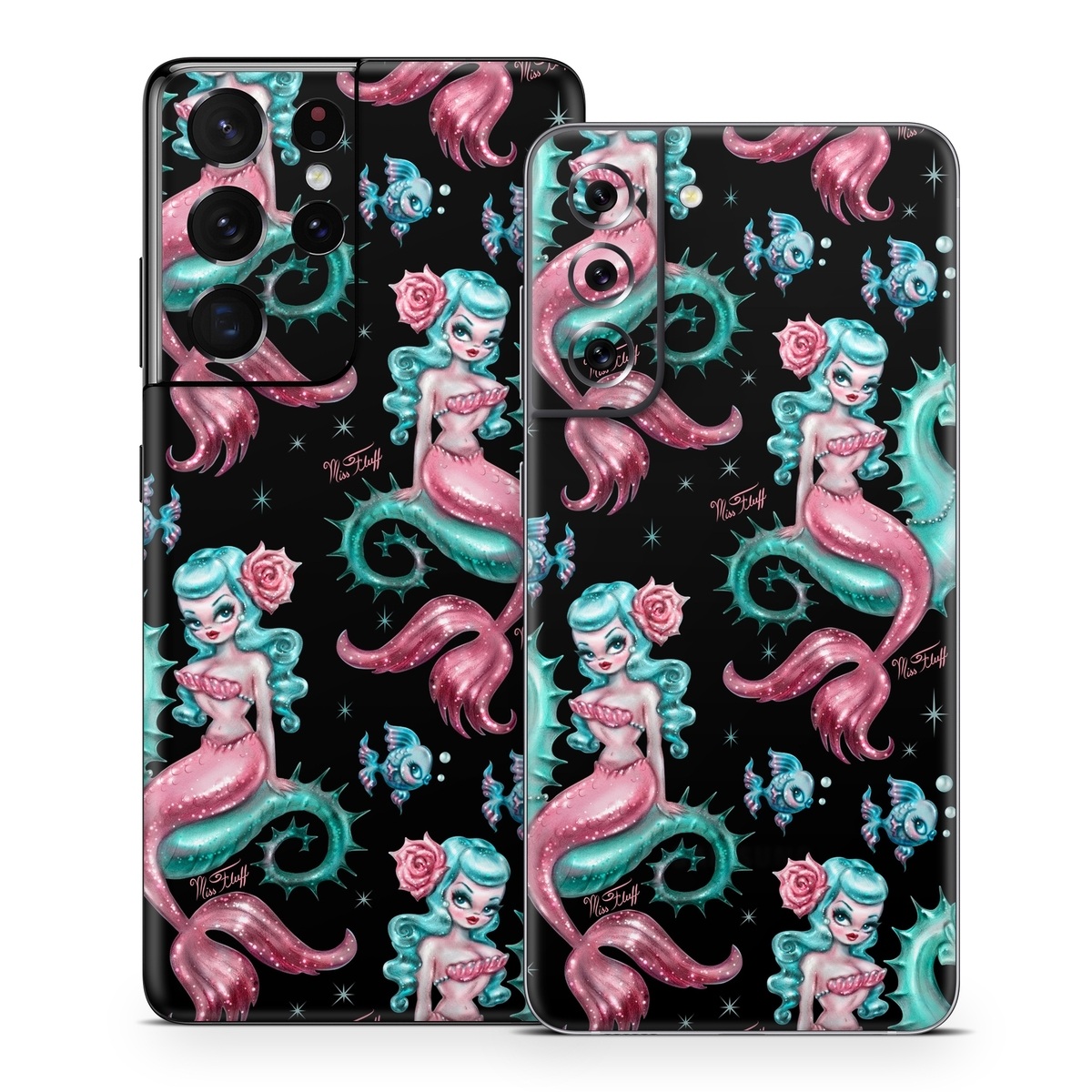 Samsung Galaxy S21 Series Skin design of Pink, Pattern, Illustration, Organism, Design, Art, Textile, Visual arts, Graphic design, Fictional character, with black, green, pink, yellow colors