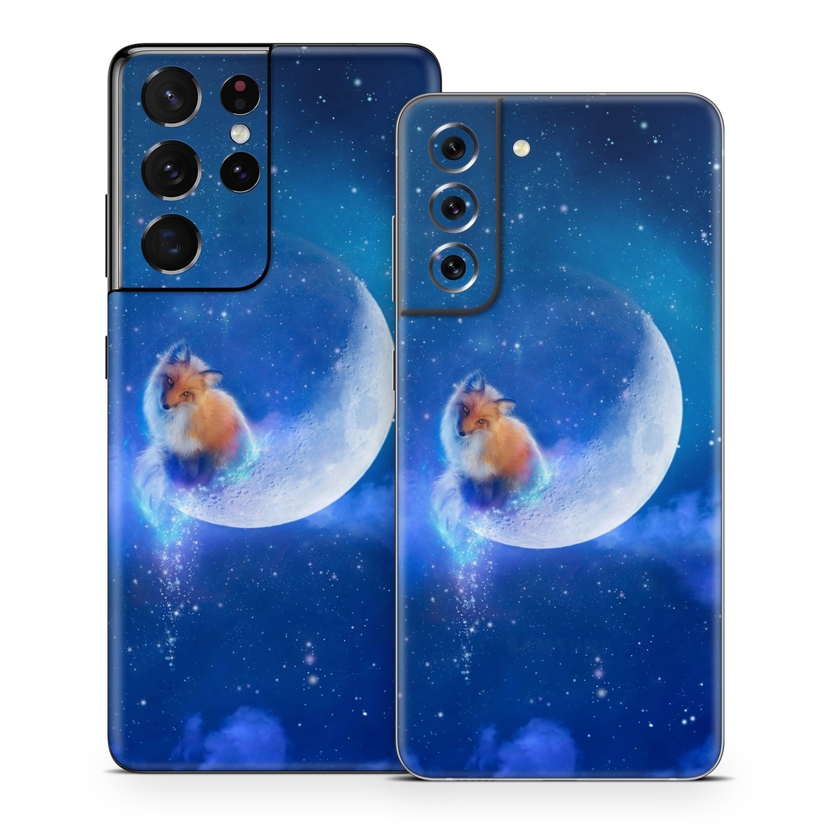 Samsung Galaxy S21 Series Skin design of Sky, Atmosphere, Astronomical object, Outer space, Space, Universe, Illustration, Nebula, Galaxy, Fictional character, with blue, black, gray colors