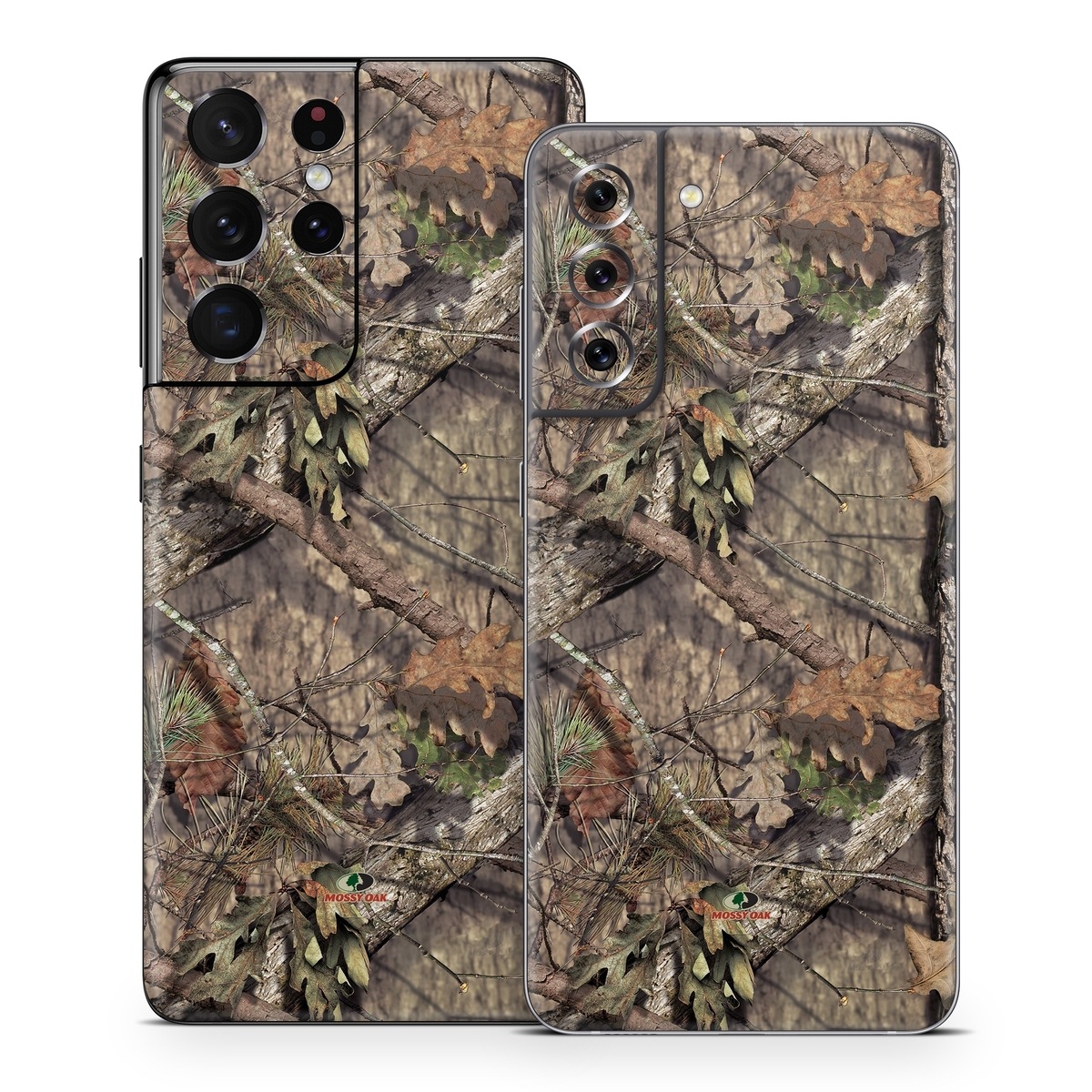 Samsung Galaxy S21 Series Skin design of shellbark hickory, Camouflage, Tree, Branch, Trunk, Plant, Leaf, Adaptation, Wood, Twig, with orange, green, red, black, gray colors