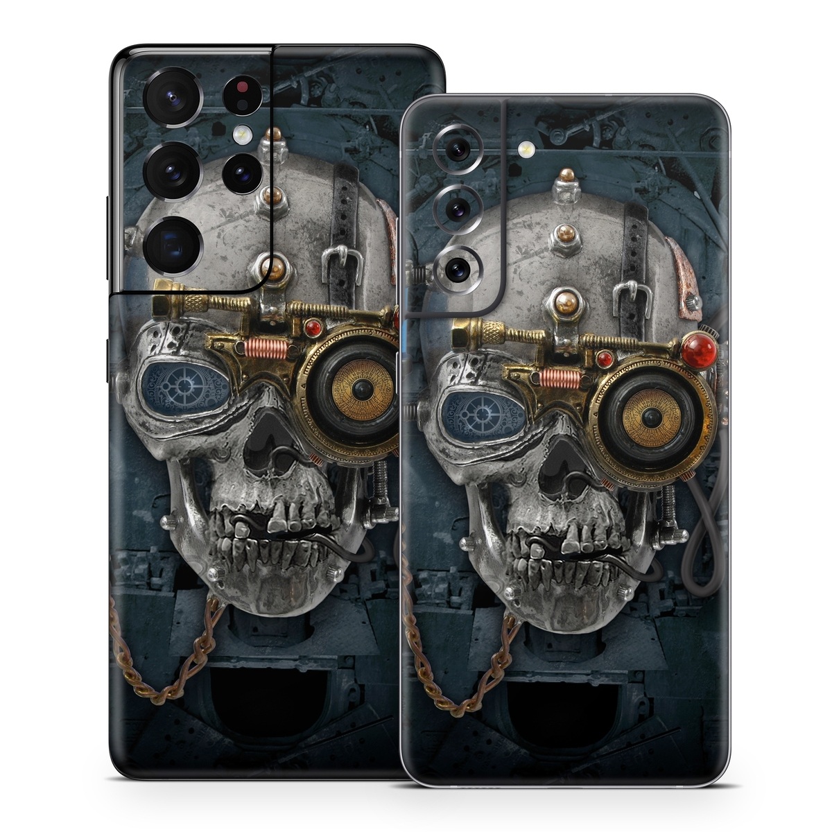 Samsung Galaxy S21 Series Skin design of Engine, Auto part, Still life photography, Personal protective equipment, Illustration, Automotive engine part, Art, with black, gray, red, green colors