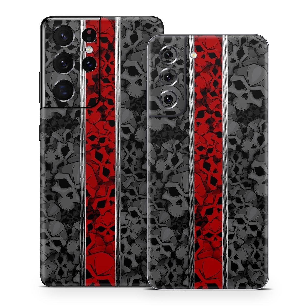 Samsung Galaxy S21 Series Skin design of Font, Text, Pattern, Design, Graphic design, Black-and-white, Monochrome, Graphics, Illustration, Art, with black, red, gray colors