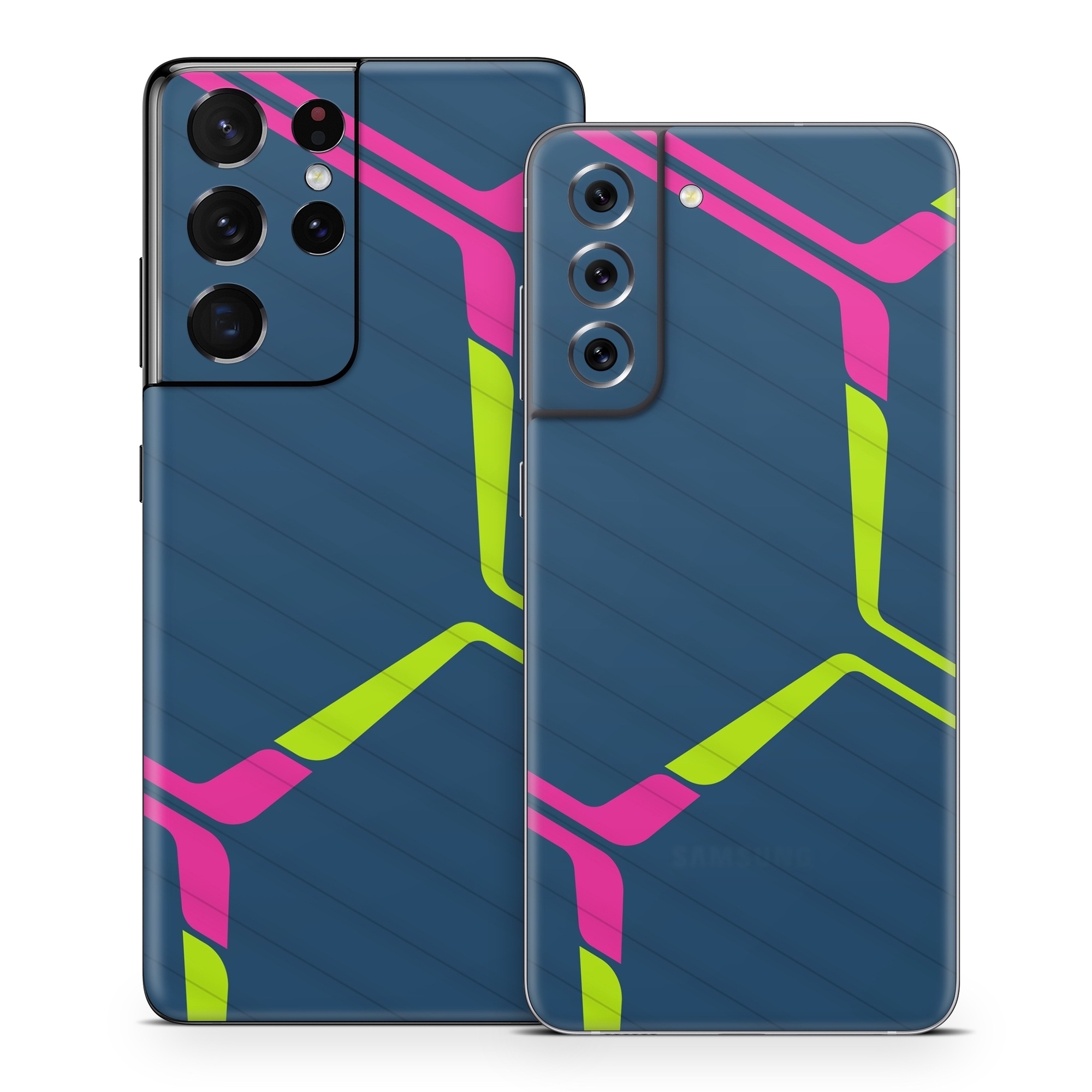 Samsung Galaxy S21 Series Skin design of Colorfulness, Triangle, Violet, Font, Parallel, Circle, Magenta, Symmetry, Electric blue, Pattern, with blue, green, pink colors