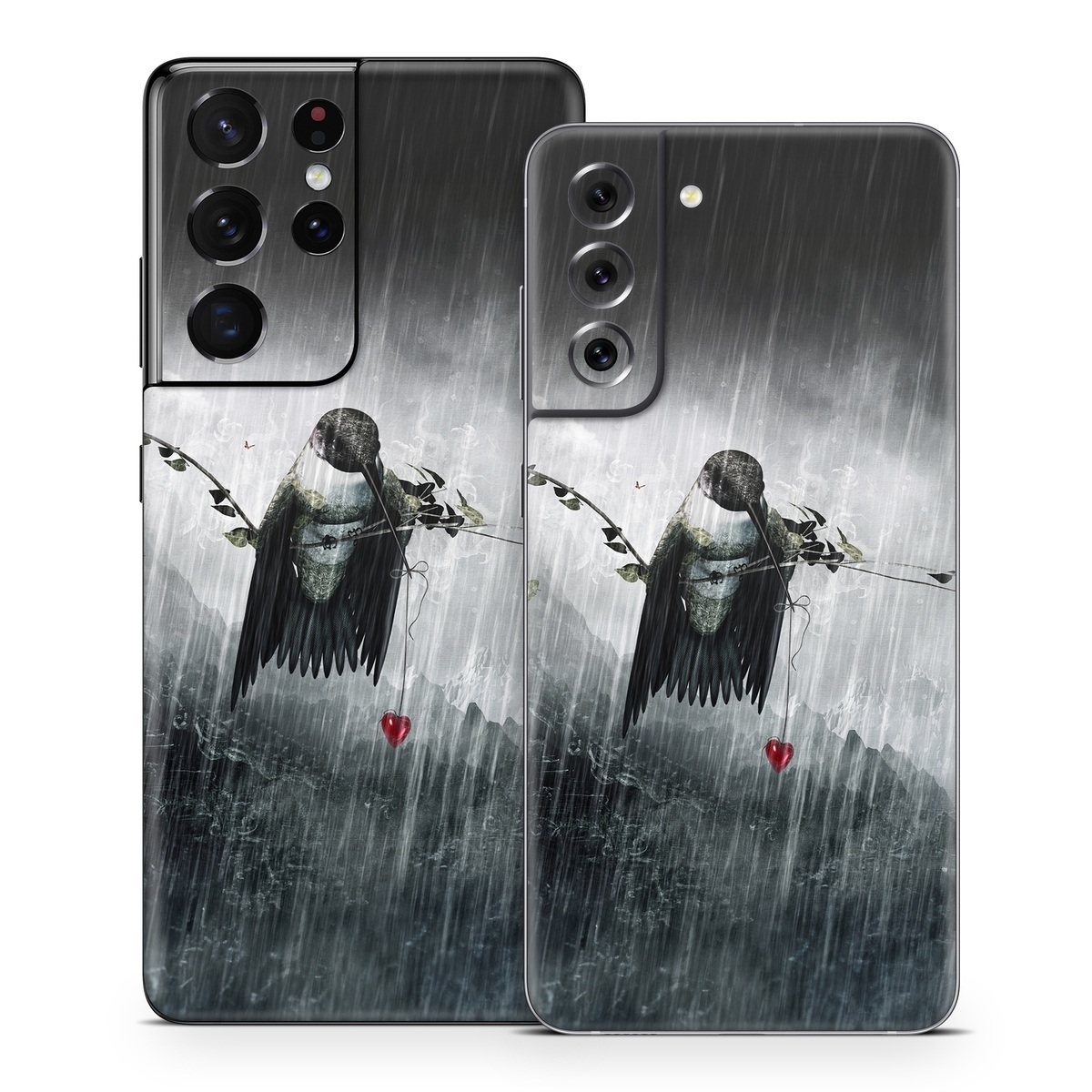 Samsung Galaxy S21 Series Skin design of Water, Cg artwork, Graphic design, Fictional character, Darkness, Illustration, with black, gray, white, red colors