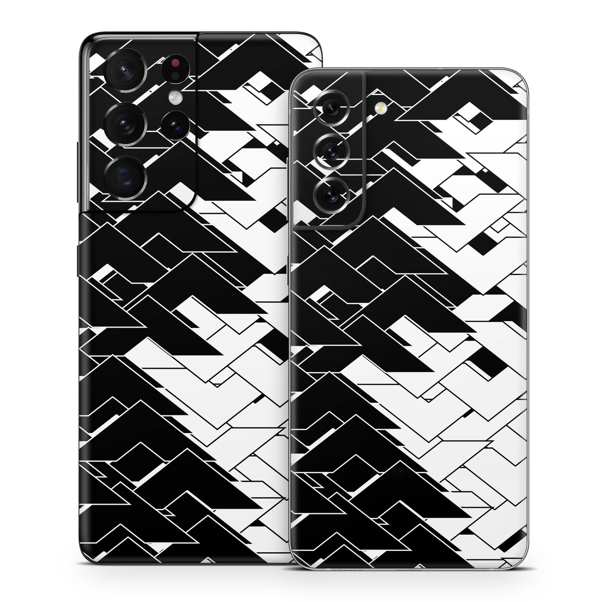 Samsung Galaxy S21 Series Skin design of Pattern, Black, Black-and-white, Monochrome, Monochrome photography, Line, Design, Parallel, Font, with black, white colors