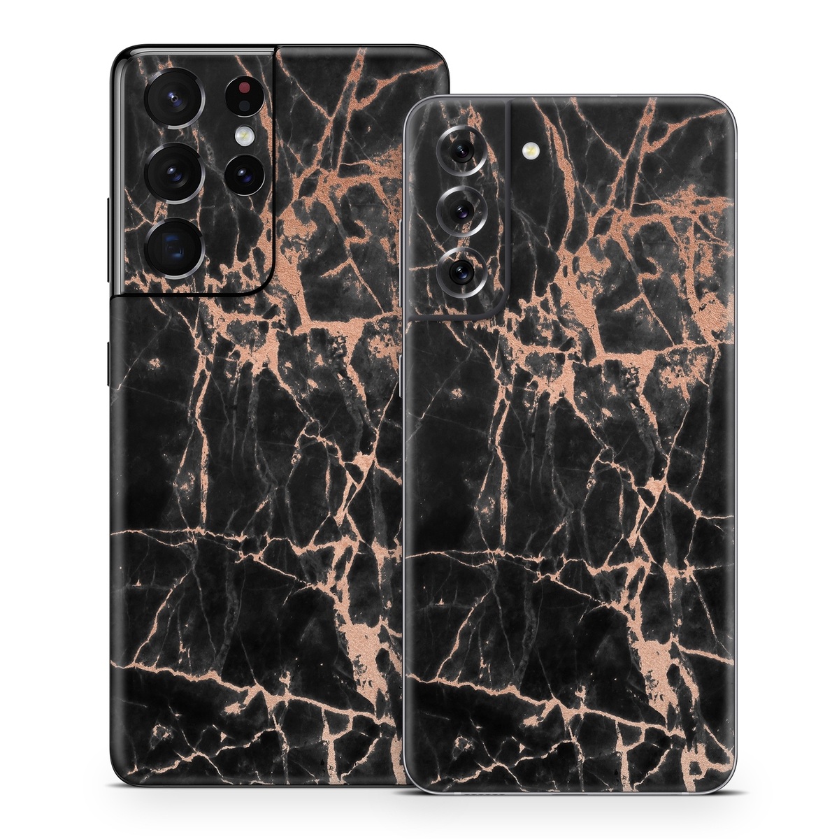 Samsung Galaxy S21 Series Skin design of Branch, Black, Twig, Tree, Brown, Sky, Atmosphere, Plant, Winter, Night, with black, pink colors