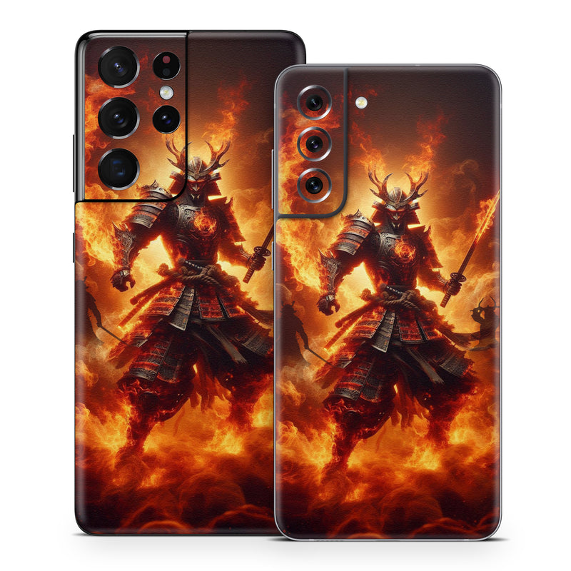 Samsung Galaxy S21 Series Skin design of Armour, Action, Video Game Software, Fictional character, CG artwork, Game, Action-adventure game, Samurai, Mythology, Hero