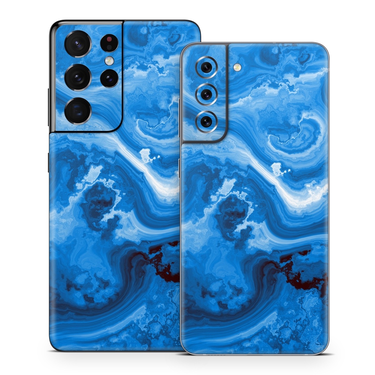 Samsung Galaxy S21 Series Skin design of Blue, Water, Aqua, Azure, Turquoise, Pattern, Liquid, Wave, Electric blue, Design, with blue, white, black colors