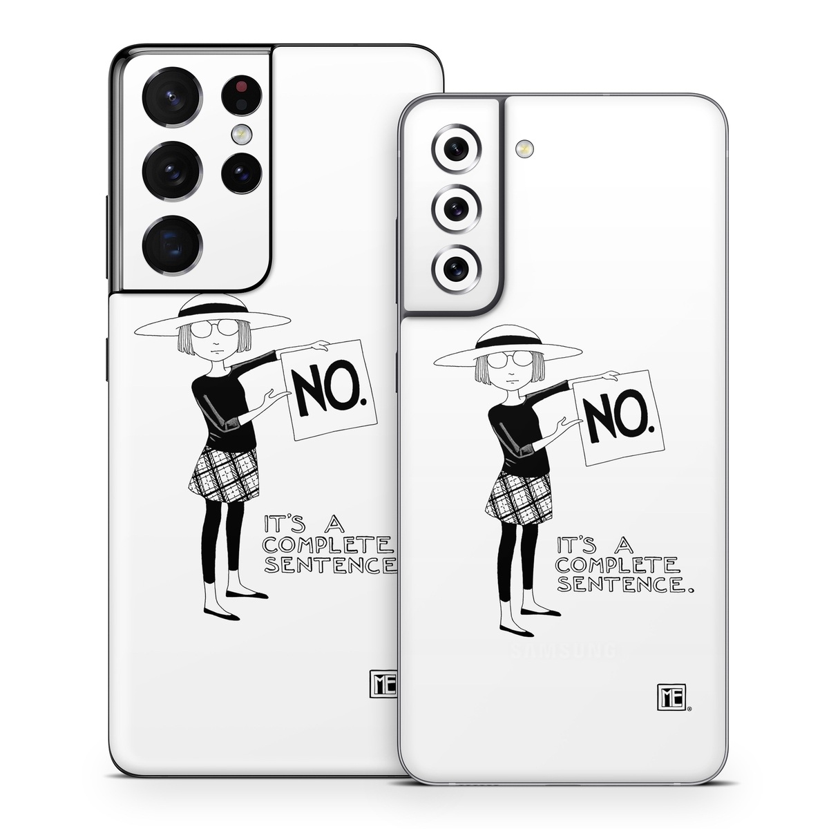 Samsung Galaxy S21 Series Skin design of Cartoon, Illustration, Design, Font, Black-and-white, Pattern, Style, with white, black colors