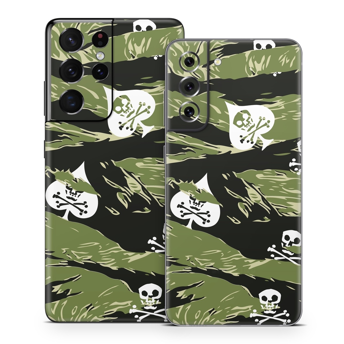 Samsung Galaxy S21 Series Skin design of Military camouflage, Pattern, Leaf, Illustration, Design, Tree, Camouflage, Plant, Art, Branch, with black, white, green colors