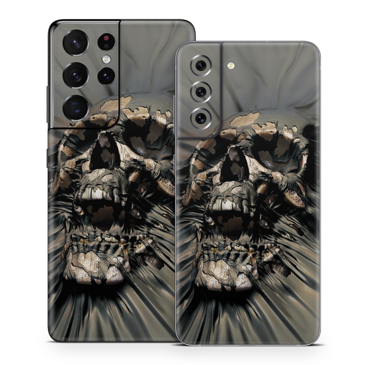 Samsung Galaxy S21 Series Skin design of Cg artwork, Fictional character, Illustration, Demon, Fiction, Supervillain, Mythology, Art, with black, green, gray, red colors