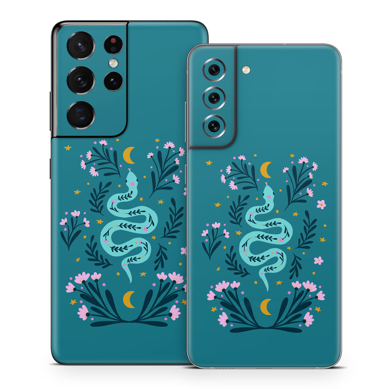 Samsung Galaxy S21 Series Skin design of Creative arts, Font, Art, Electric blue, Pattern, Rectangle, Graphics, Motif, Illustration, Ornament, with blue, pink, green, yellow colors