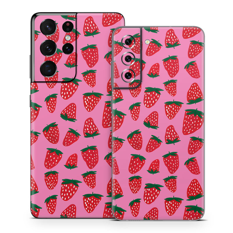 Samsung Galaxy S21 Series Skin design of Textile, Font, Rectangle, Red, Triangle, Pattern, Carmine, Design, Cone, Wrapping paper, with red, green, pink, white colors