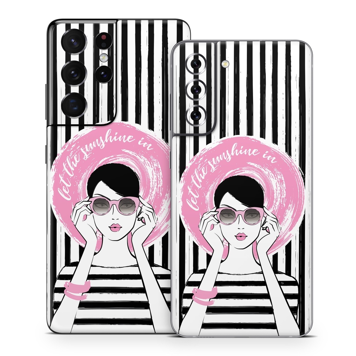 Samsung Galaxy S21 Series Skin design of Organ, Vision care, Purple, Pink, Violet, Font, Eyewear, Magenta, Line, Art, with black, white, pink, gray colors
