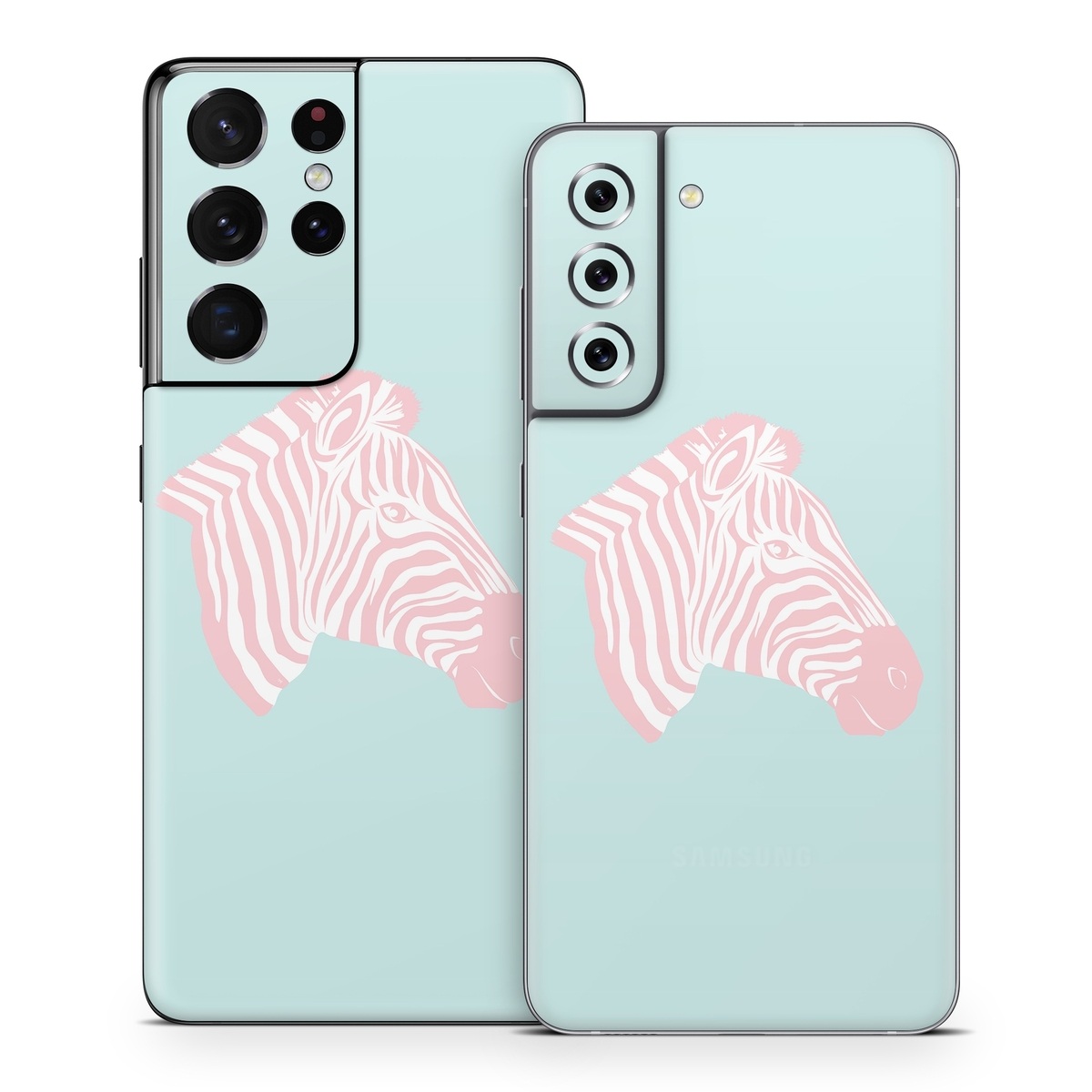 Samsung Galaxy S21 Series Skin design of Sleeve, Fin, Art, Terrestrial animal, Snout, Painting, Fish, Marine biology, Magenta, Pattern, with pink, white, blue colors