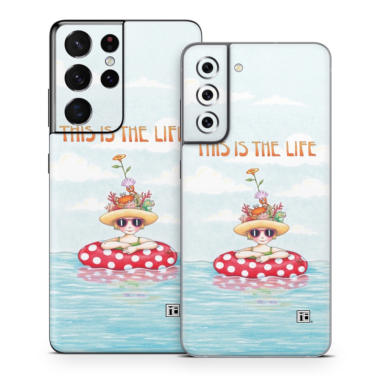 Samsung Galaxy S21 Series Skin design of Cartoon, Illustration, Clip art, with blue, red, white, yellow, green, orange, pink colors