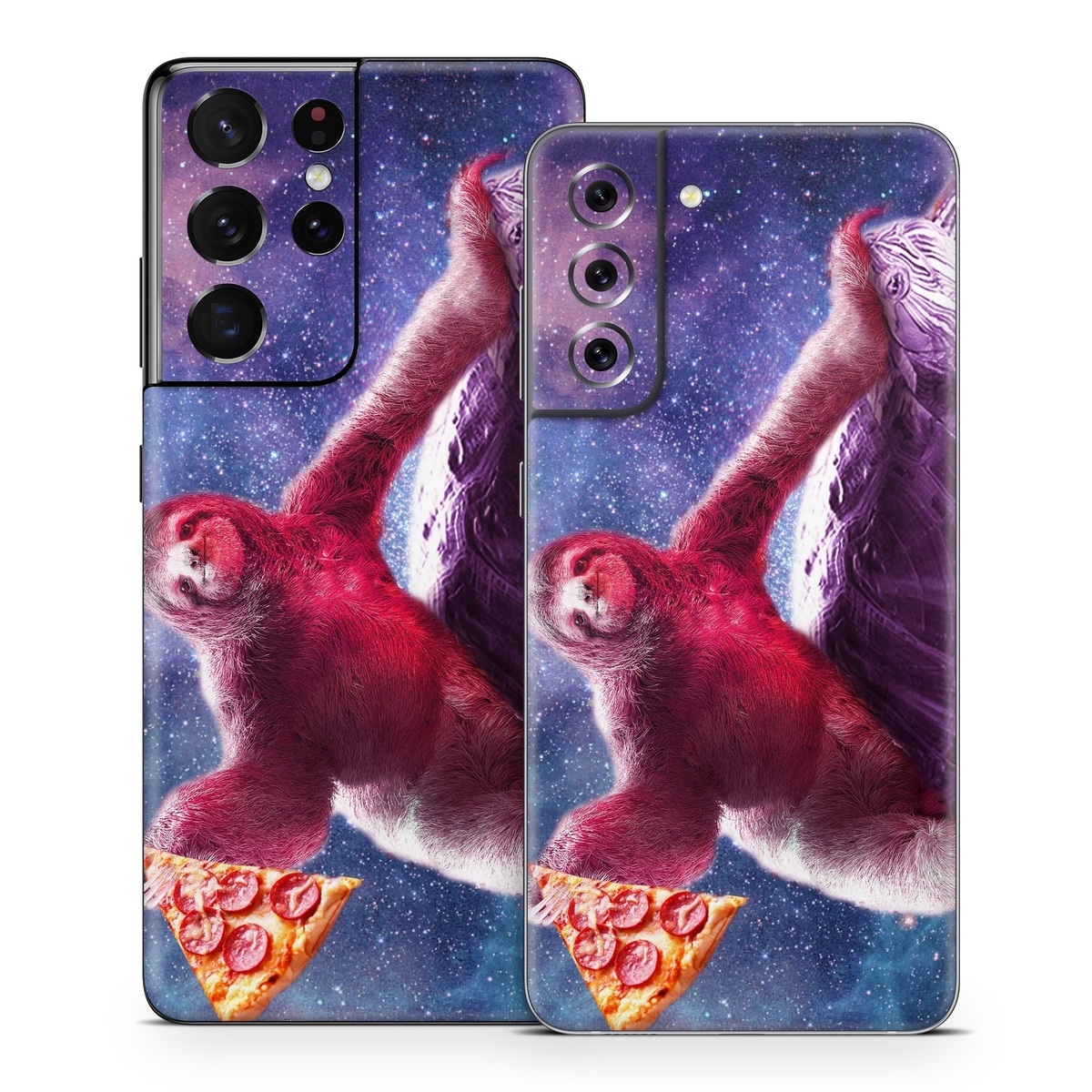 Samsung Galaxy S21 Series Skin design of Illustration, Pink, Turtle, Art, Sea turtle, Space, Painting, Fictional character, Tortoise, with black, white, blue, gray, red, yellow colors