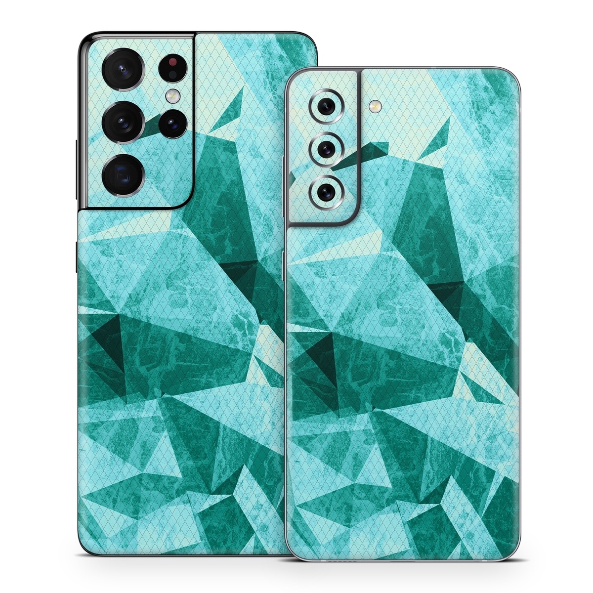 Samsung Galaxy S21 Series Skin design of Aqua, Blue, Pattern, Turquoise, Illustration, Teal, Design, Line, Graphic design, with blue colors