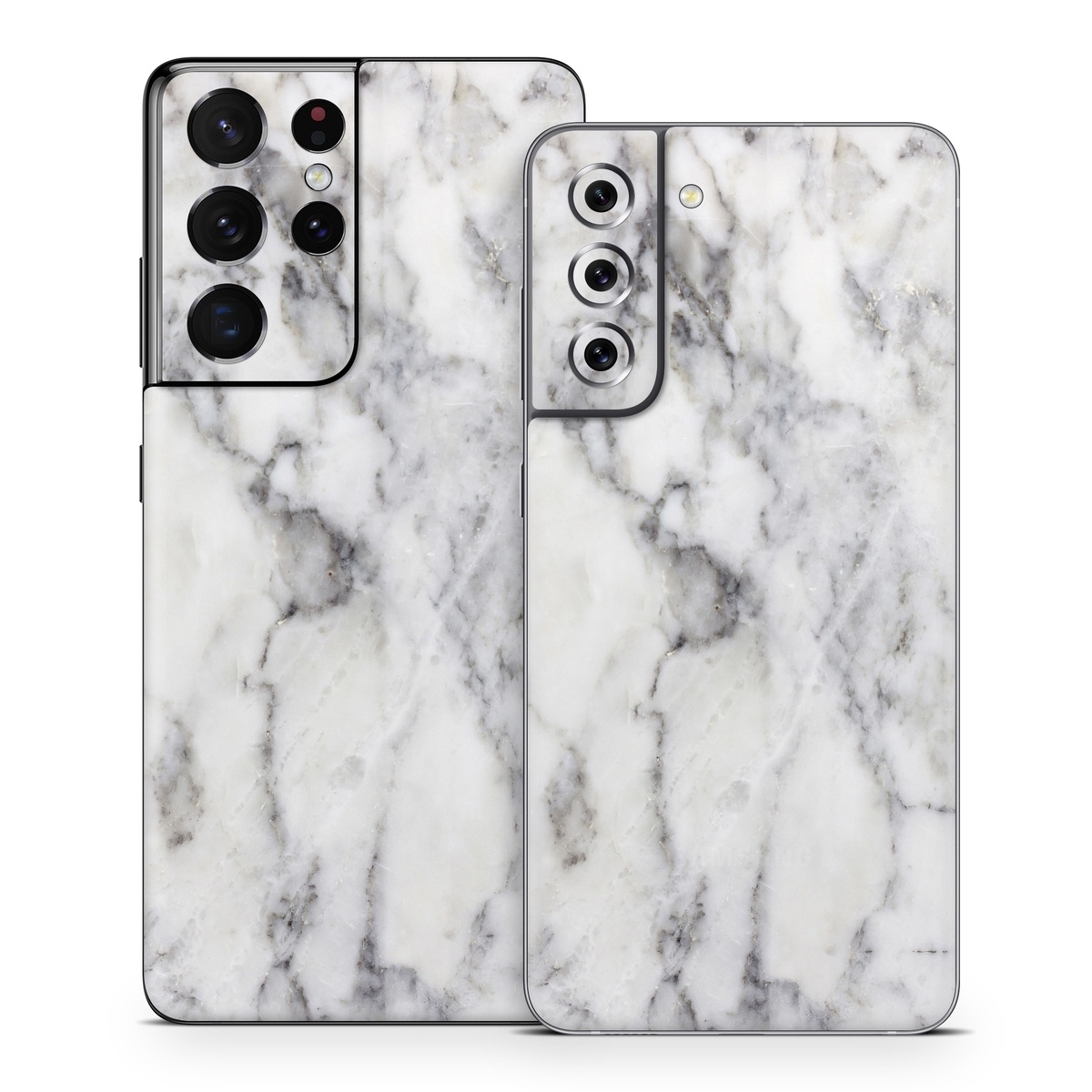 Samsung Galaxy S21 Series Skin design of White, Geological phenomenon, Marble, Black-and-white, Freezing, with white, black, gray colors