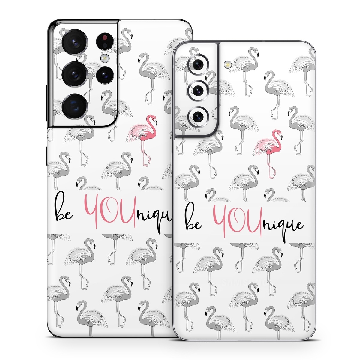 Samsung Galaxy S21 Series Skin design of White, Organism, Mushroom, Line, Font, Bird, Art, Illustration, Pattern, Line art, with white, black, pink, gray colors