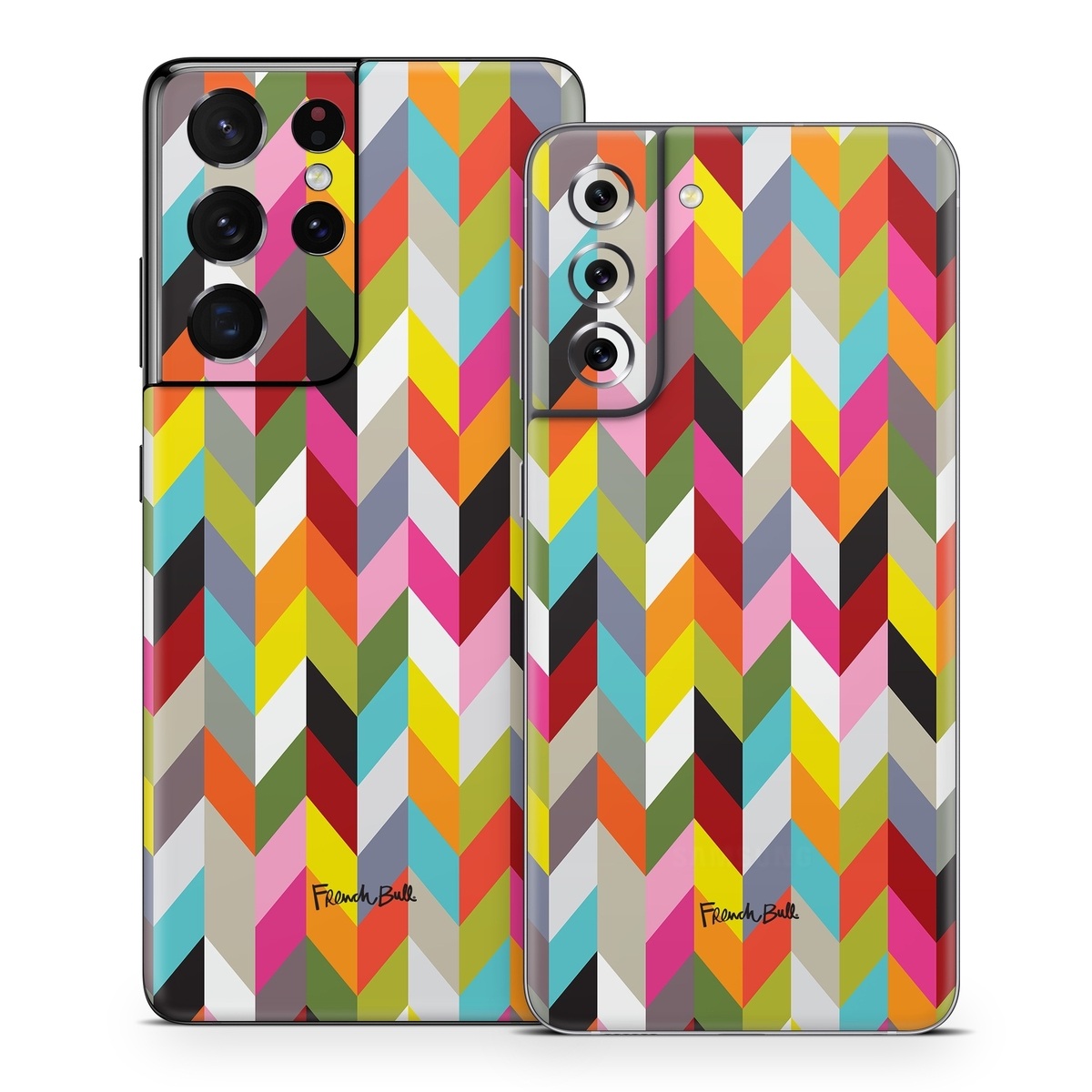 Samsung Galaxy S21 Series Skin design of Pattern, Orange, Line, Design, Graphic design, Tints and shades, Triangle, with red, green, gray, black, blue, purple colors