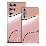 Abstract Pink and Brown Samsung Galaxy S22 Series Skin