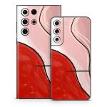 Abstract Red Samsung Galaxy S22 Series Skin