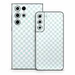 Checker Light Blue Samsung Galaxy S22 Series Skin