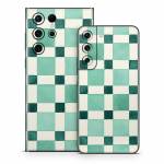 Checker Mosaic Green Samsung Galaxy S22 Series Skin