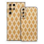 Orange Checks Samsung Galaxy S22 Series Skin