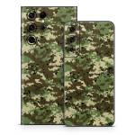 Digital Woodland Camo Samsung Galaxy S22 Series Skin