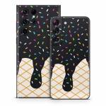 Black Ice Cream Drip Samsung Galaxy S22 Series Skin