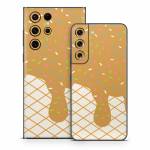 Caramel Ice Cream Drip Samsung Galaxy S22 Series Skin