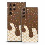 Chocolate Ice Cream Drip Samsung Galaxy S22 Series Skin
