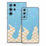Cotton Candy Ice Cream Drip Samsung Galaxy S22 Series Skin