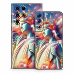 Lady Liberty and Flowers Samsung Galaxy S22 Series Skin