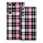 Pink Plaid Samsung Galaxy S22 Series Skin