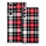 Red Plaid Samsung Galaxy S22 Series Skin