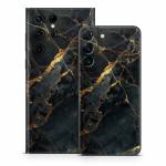 Repaired Black Marble Samsung Galaxy S22 Series Skin