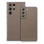 Solid State Flat Dark Earth Samsung Galaxy S22 Series Skin