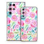 Watercolor Roses Samsung Galaxy S22 Series Skin
