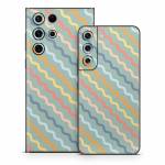 Wavy Diagonal Lines Samsung Galaxy S22 Series Skin