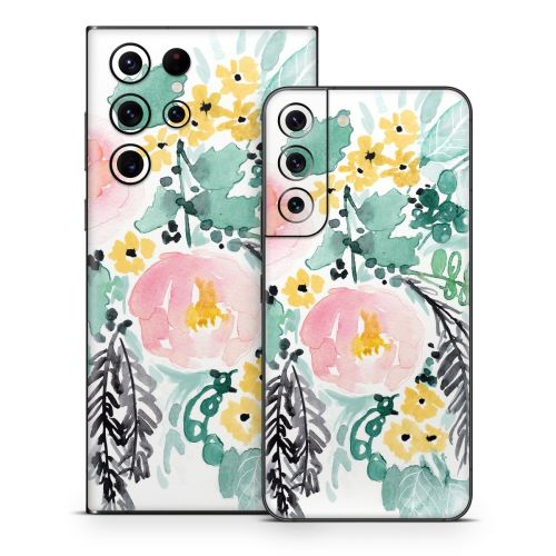 Blushed Flowers Samsung Galaxy S22 Series Skin