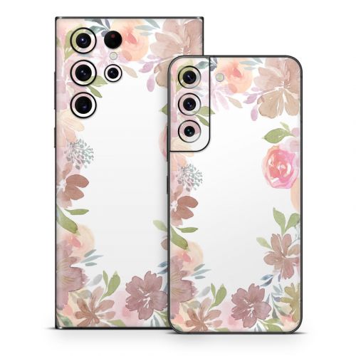 Blush Flower Frame Samsung Galaxy S22 Series Skin