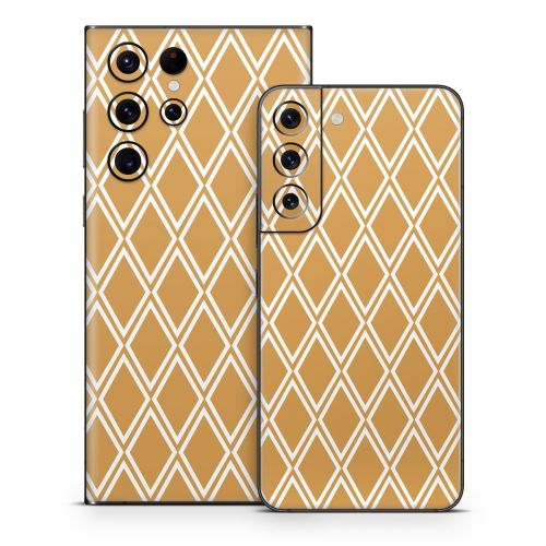 Orange Checks Samsung Galaxy S22 Series Skin