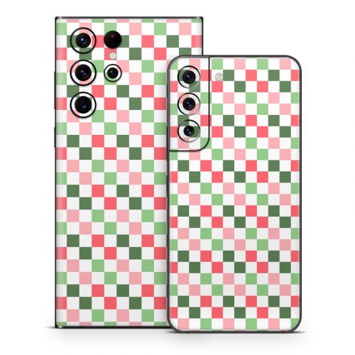 Christmas Checkers Samsung Galaxy S22 Series Skin