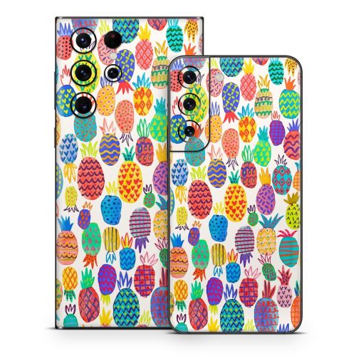 Colorful Pineapples Samsung Galaxy S22 Series Skin