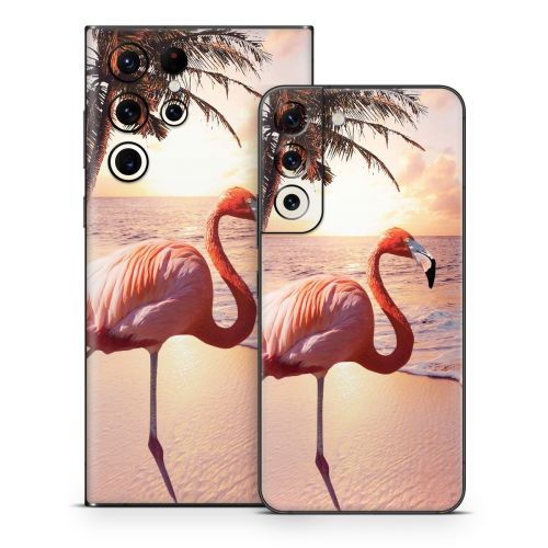 Flamingo Palm Samsung Galaxy S22 Series Skin
