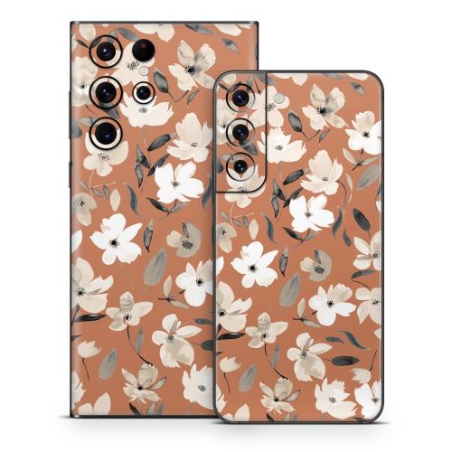 Fresh Flowers Copper Samsung Galaxy S22 Series Skin