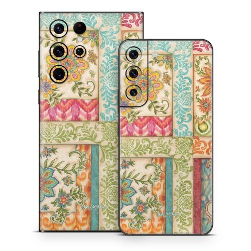 Ikat Floral Samsung Galaxy S22 Series Skin