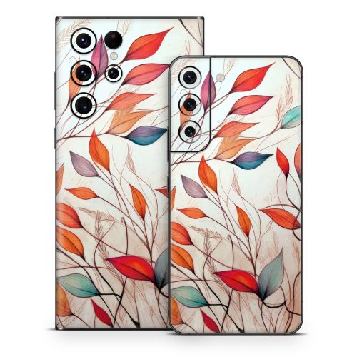 Leaf Sketches Samsung Galaxy S22 Series Skin
